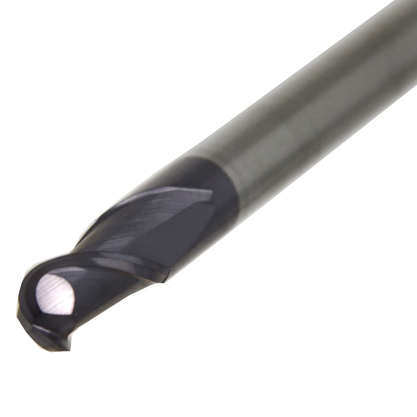 4Pcs/Lot,Carbide Ball Nose End Mills,2Flute,Coated,Solid Micro Tungsten Grain Carbide CNC TiN Coated Router Bit Spiral Up Cutter (R2.1mm +8.4mm Flute +6mm Shank +50mm OAL)