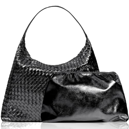 Image of JINMANXUE Woven Tote Bag for Women, Woven Bags with Small Purse,Large Braided Top Handle Hobo Satchel Handbag