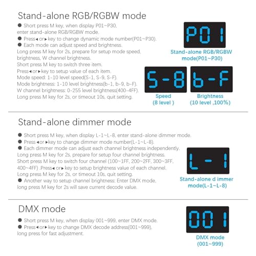 Décodeur DMX512 à courant constant D4C-L, gestion fine PWM RGBW - 8
