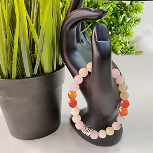 Image of Shubhanjali Crystal Elastic 8mm Stretch Customized Bracelet for Men and Women-(Standard,Multicolor)