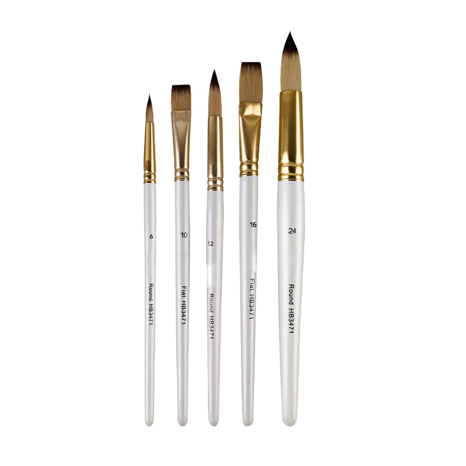 2 Fine Tip Nylon Hair Art Brushes Set for Watercolor, Acrylic Paint & Creative Detailing on Canvas Paper Artist Brushes