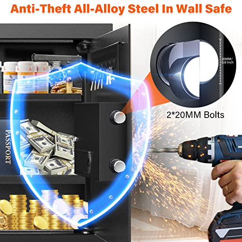 Image of 17.7 inch Tall Wall Safe Between Studs 16 inch Centers | Hidden Wall Safe for Home