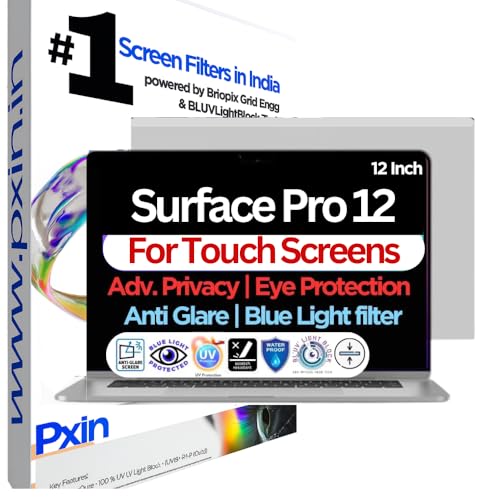 Image of PxIn Surface Pro 12-12 inch Eye Comfort Shield with Adv Privacy | Anti-Glare | No UV | Anti Blue | Touch Sensitive Laptop Privacy Filter