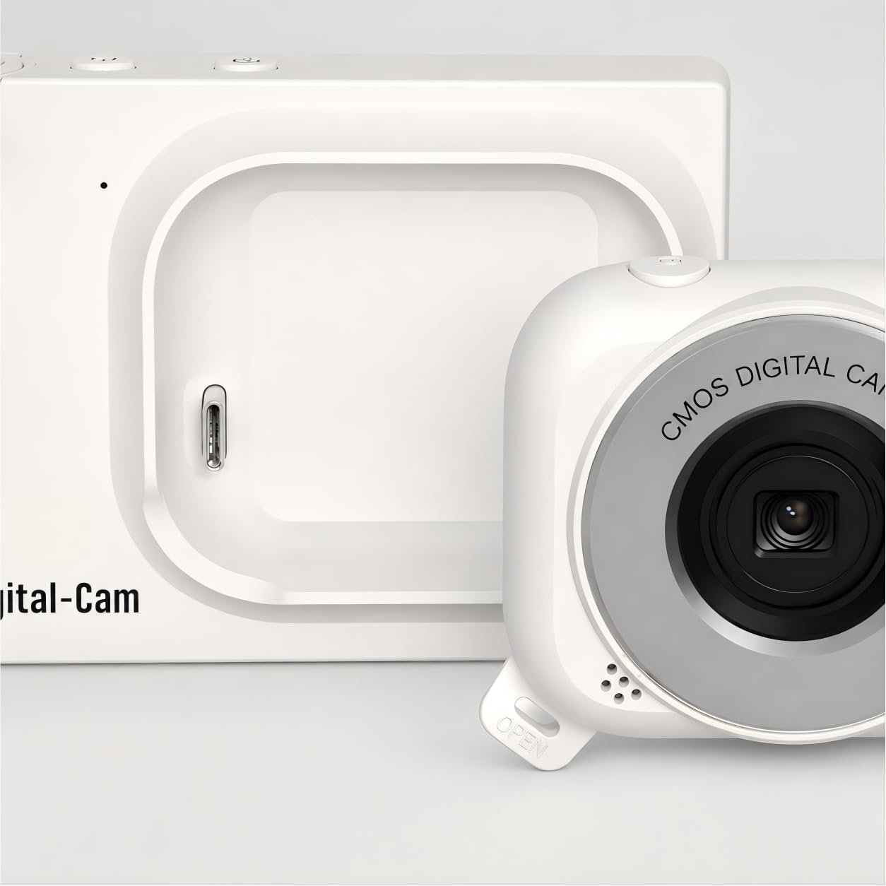 Compact Travel Vlog Camera 2-in-1 Detachable Mini Digital Camera Dual Screens Convenient Type-C Charging