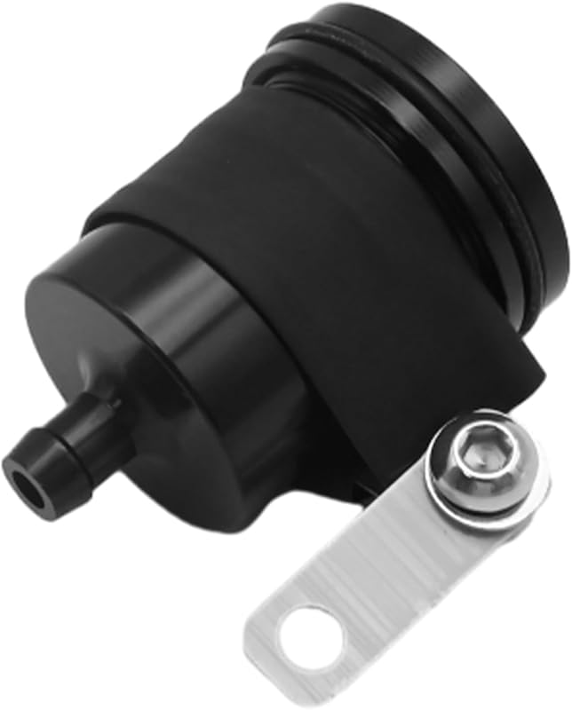 Universal Motorcycle Brake Fluid Reservoir Oil Cup, Front or Rear Oil Cup, Replacement for Yamaha Kawasaki Honda BMW (Black)