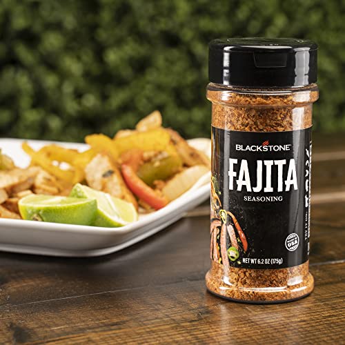 Image of Blackstone 4230 Fajita Powder for Veggies,Chicken,Beef,Poultry,Steaks,Fries-Authentic Mexican Taste with Paprika,Cumin,and Garlic,All-Purpose Griddle Seasoning Mix,6.2 Oz,Multicolored (Pack of 6)
