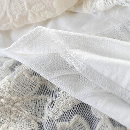 Ym Youmu Women Casual Floral Lace Trim Extender Camisole Dress Slip Spaghetti Tank Top For Summer (Style 02-White, One Size) #TOP1