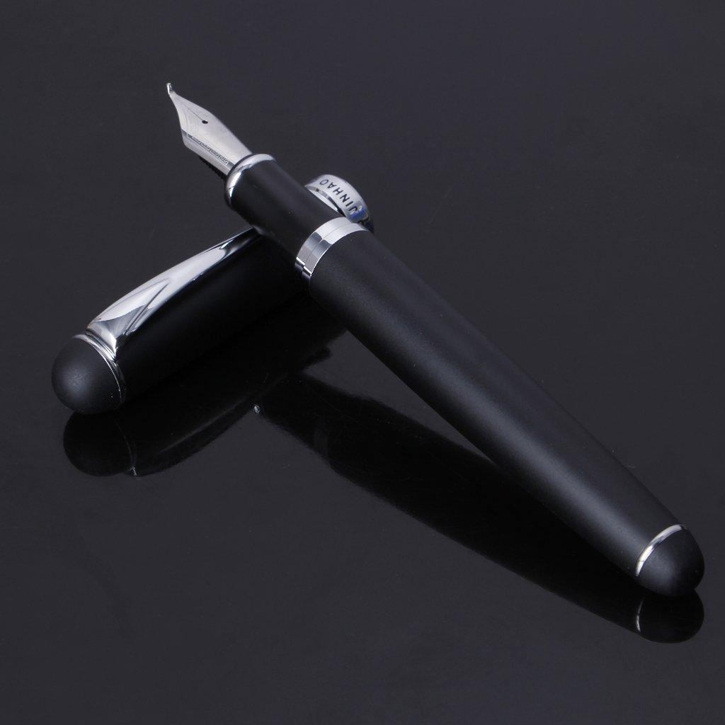 BAXIXINGYUNMU Fountain pen, JINHAO X750 Art Fountain Pen Pull-type Cap Curving-nib Writing Painting Gift
