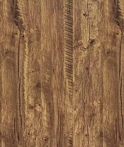 Timeet 44cmx10m Self Adhesive Wallpaper Brown Wood Grain Contact Paper Sticky Back Plastic Waterproof Furniture Stickers Vinyl Film Peel and Stick Wallpaper for Countertops Furniture Kitchen Wardrobe