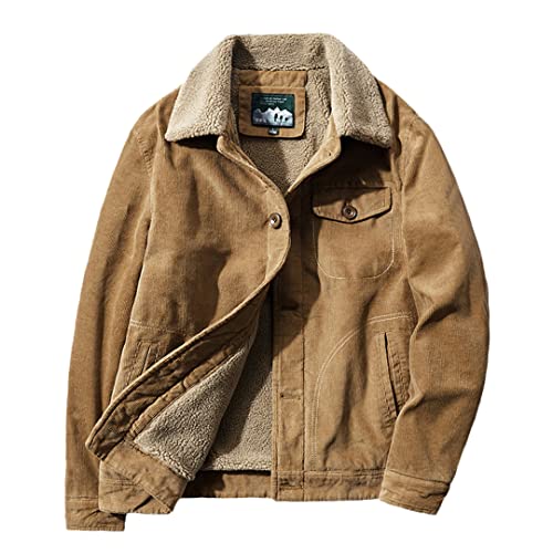 Winter Militär Jacken Herren Warm Cordjacke Herren Baumwolle Dicker Mantel...