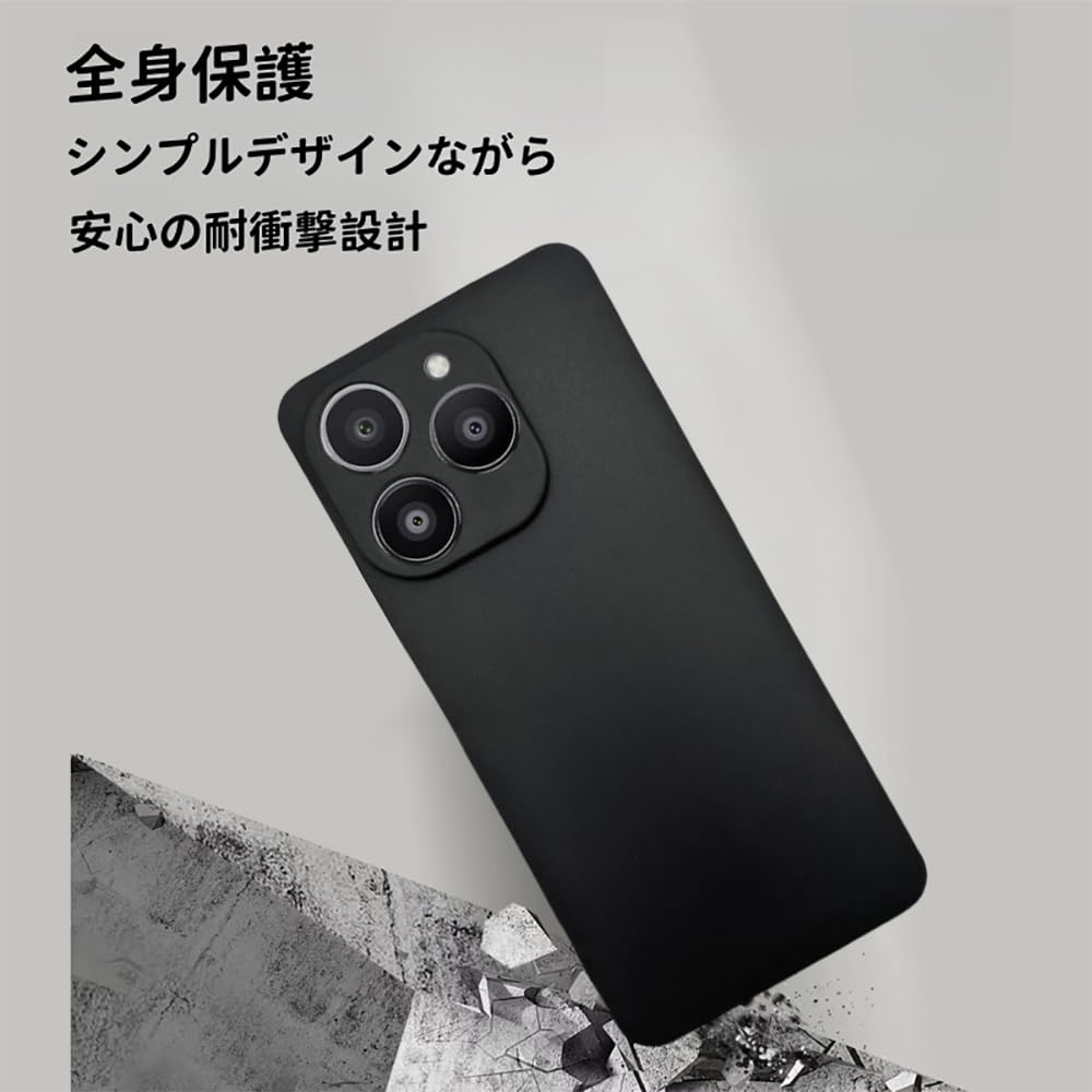 Amazon.co.jp: For Blackview Shark 9 ケース YILLIONS ブラック 指紋 