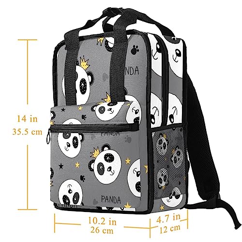 Sac à dos garçon panda avec bretelles réglables pour le confort du dos - 5