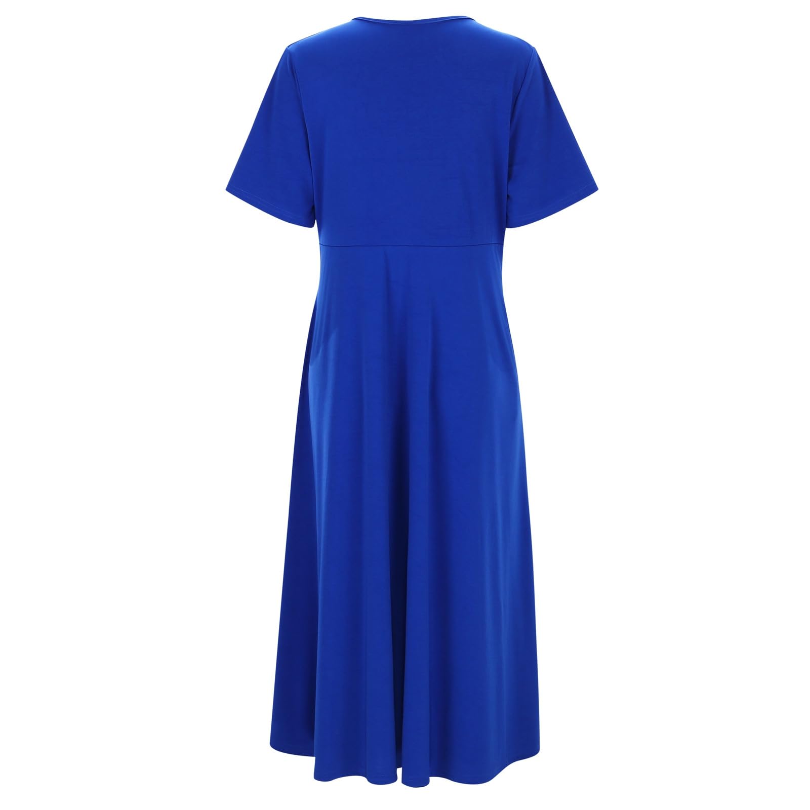 Abito estivo da donna Abiti Categoria prodotto Donna Casual Scollo a V Manica corta Abito Sciolto Spiaggia Gonna lunga – Elegante abbigliamento quotidiano per
