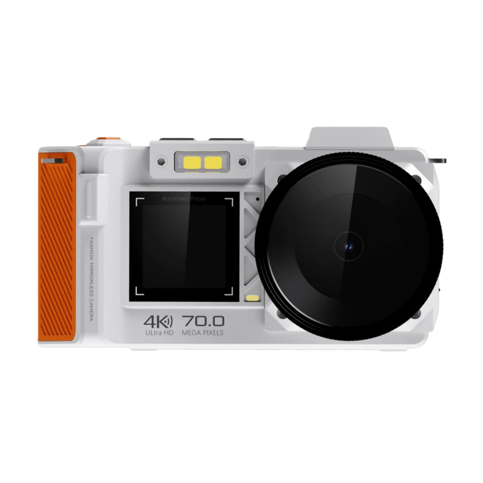 Tangxi 4K 70MP Digital DSLR Camera for Photography, F1.8 Autofocus &amp; 50X Zoom Vlogging Camera with Double Screen, Time Lapse and Slow Motion, WiFi Support (White)