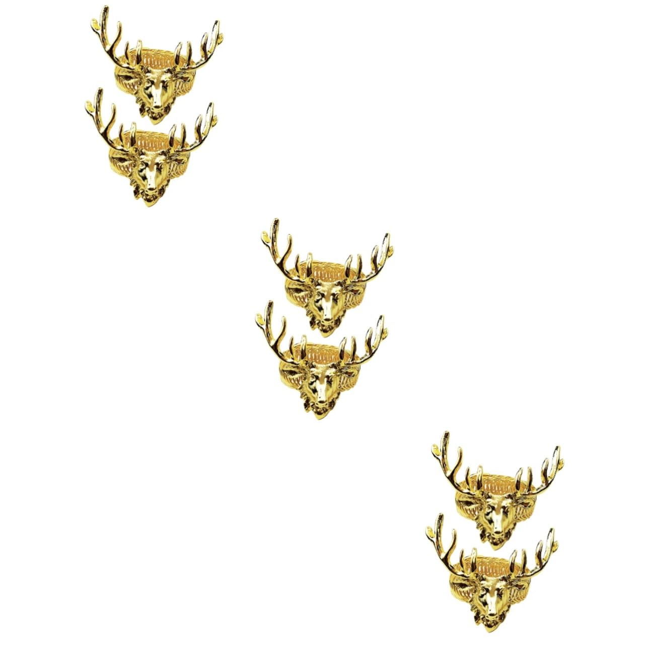 Zerodeko Lot De 3 Embrasses De Rideaux De Noël en Forme De Bois De Cerf Robustes Et Élégantes avec Boucle en Métal pour Votre Maison 2 Pièces X 3