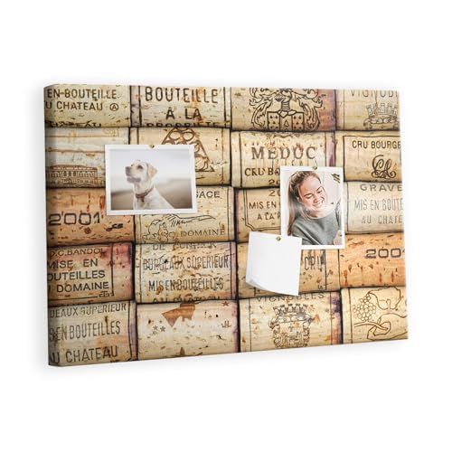 Kork Wandtafel Memoboard inkl. Reißnadeln | Übersichtliches Organisationssystem für Büro, Schule, Haushalt | Planung von Notizen, Fotos, Terminen, Aufgaben 60x40 - metallisch - Weinkorken Kork Wandtafel Memoboard inkl. Reißnadeln | Übersichtliches Organisationssystem für Büro, Schule, Haushalt | Planung von Notizen, Fotos, Terminen, Aufgaben 60x40 - metallisch - Weinkorken