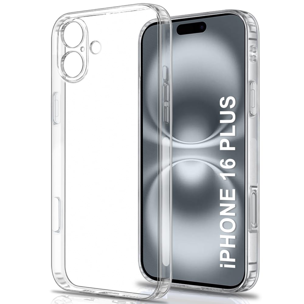 TheGiftKart Best Camera Protection Back Cover Case for iPhone 16 Plus | Ultra Clear Soft Case | Inbuilt Dust Plugs & Anti-Slip Grip | Slim & Protective Back Case Cover for iPhone 16 Plus (Transparent) (B0DFCPLS6W) Amazon Price History, Amazon Price Tracker