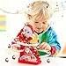 IFASHIHOME Climbing Stair Slide Toy,Electric Santa Roller Coaster Toy Set with LED Flashing Lights & Music,Christmas Roller Climbing Toys for Kids Boys Girls（9Pcs Santas）