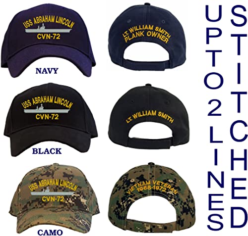 Gorra bordada personalizada USS Abraham Lincoln CVN-72 miniatura 4