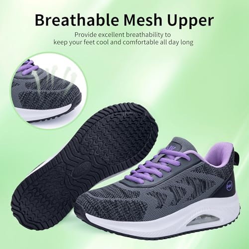 Image of Gyeice Women's Walking Shoes Arch Support Orthotic Breathable Tennis Sneakers for Plantar Fasciitis Pain Relief US 5.5-11