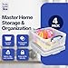 Really Useful Box 4 Pack 17L Plastic Storage Bins with Snap Lids and Clip Lock, Clear