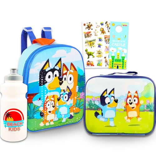 Disney Bluey Backpack and Lunch Box Set - Bluey Backpack Toddler Bundle Includes 11