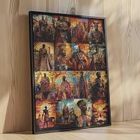 Tucocoo Afrika König 1000-Teil-Puzzle, Schwarzer Mann Giraffen Collage, Herausforderndes Heimdekoration-Geschenk – Ansicht 4