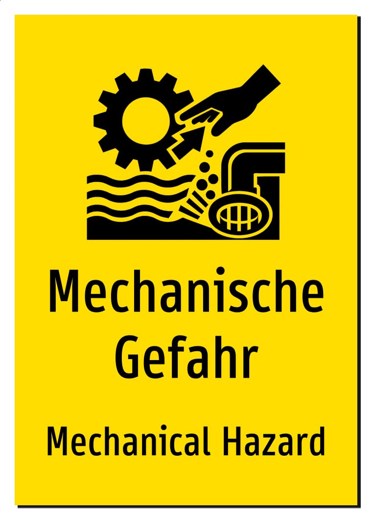 60340-DEEN-S-08 | Mechanische Gefahr Schild/Aufkleber - Deutsch