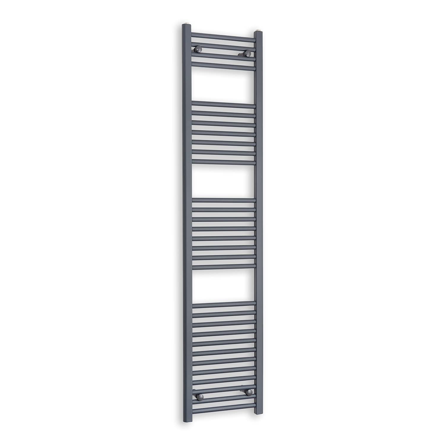 Companyblue 400mm Wide Anthracite Sand Grey Heated Towel Rail Radiator Flat Ladder for Stylish Bathroom (1800mm)
