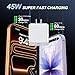 iPhone 17 16 Pro Max Charger Fast Charging, 45W USB C iPhone 17/16 Super Fast Charger Block with 10ft Long Type C Charging Cable Cord for iPhone 17 Pro Max/17 Pro/Air/17/16/16Pro/16ProMax/Plus/15/S25