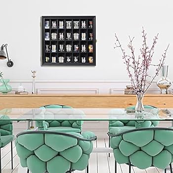 Amazon｜ショットグラスディスプレイケース 木製キャビネット