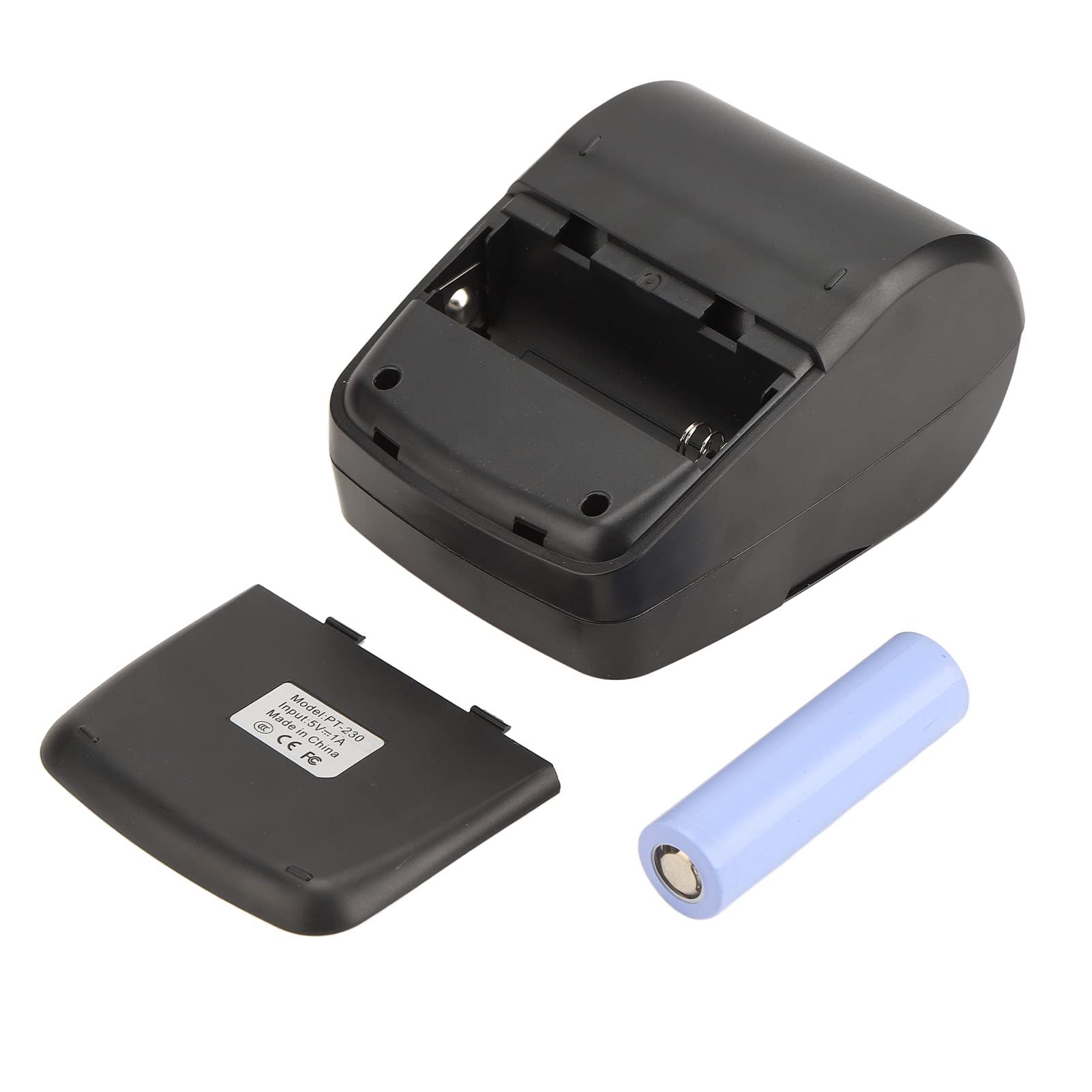 Mini Stampante Termica per Ricevute da 57 Mm, da 60 a 150 Mm/s Stampante per Etichette Portatile Bluetooth a Stampa Rapida, per la Vendita Al Dettaglio di Ristoranti, Compatibile con Android/OS(Nero)