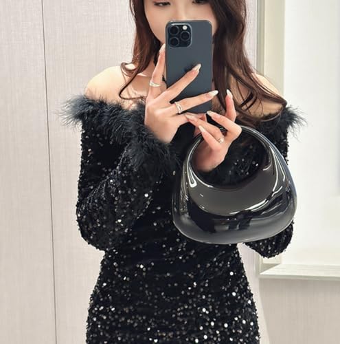 Image of Acrylic Handbags for Women Cute Acrylic Clutch Small Unique Purse Trendy Metal Evening Bag for Party Cocktail