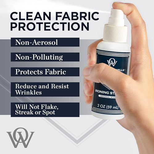 Oxford & Wells Premium Ironing Starch Wrinkle Releaser Spray for Clothes – Anti-Static, Refresher for All Fabrics, Non-Aerosol, Medium Hold, Spot-Free Finish – Original Scent, 2 Oz, Pack of 5 - Thumbnail 3
