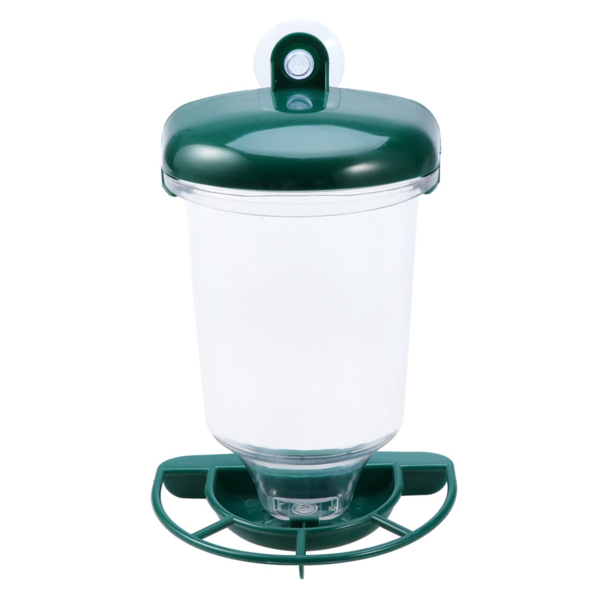 Mangiatoia per Uccelli in Plastica Verde con Ventose, 2 Pezzi