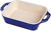 Staub Ceramic Rectangular Gratin Dish, Dark Blue, 7.5 x 6"