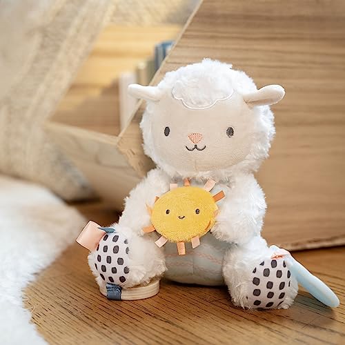 Image of Ingenuity Calm Springs Plush Activity Pal BPA-Free Cloud Teether, Multi-Texture Fabrics, Sheppy