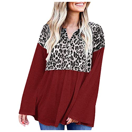 Womens V Neck Henley Shirts Pocket Ribbed Long Sleeve Button Down Tops Casual Loose Fit Tees