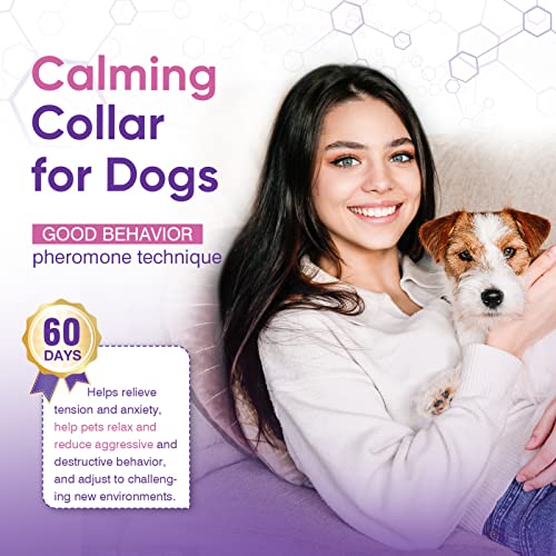 Calming Collar For Dogs 3 Packs Pheromone Collars Appeasing Dog Separation Anxiety Relief Stress 60 Days Calm Pheromones Relax Breakaway Design Adjustable Size Fit Medium Large Small Puppy(25 Inches) #TOP1