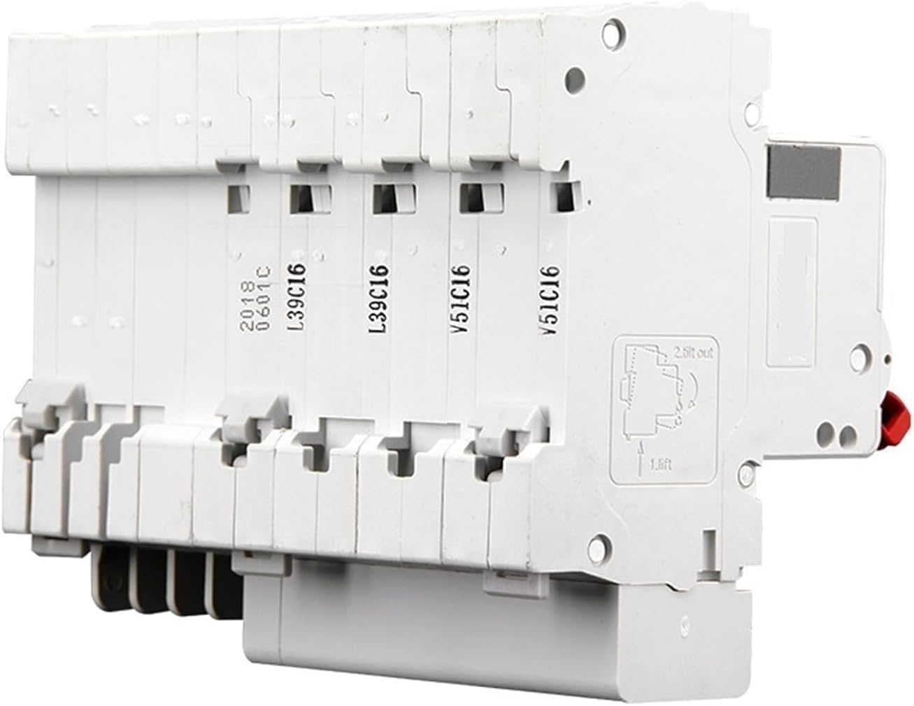 ALKOY Circuit breakerDZ47SLE 4P Type C Leakage Circuit Breaker MCB RCBO DZ47SLE 6KA 4P 400AC Type C 6A 10A 16A 20A 25A 32A 40A 50A 63A 1Pcs (Size : 4P, Color : 6A) (Color : 10A, Size : 4P)