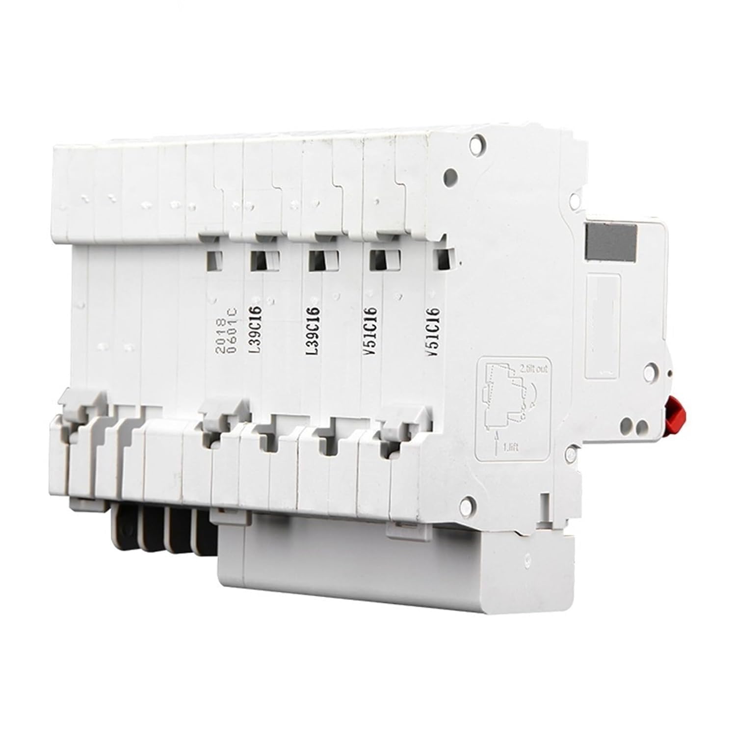 回路ブレーカーDZ47SLE 4PタイプC漏電ブレーカーMCB RCBO DZ47SLE 6KA 4P 400ACタイプC 6A 1