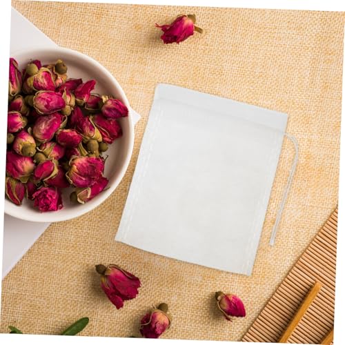 100 bolsas de tela sin tejer con cordón reutilizables para cocina miniatura 4