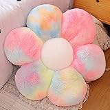 lannery Flower Plush Throw Pillows, Flower Floor Pillow Seating Cushion Toy for Reading, Room, Watching TV (11.8', Color)