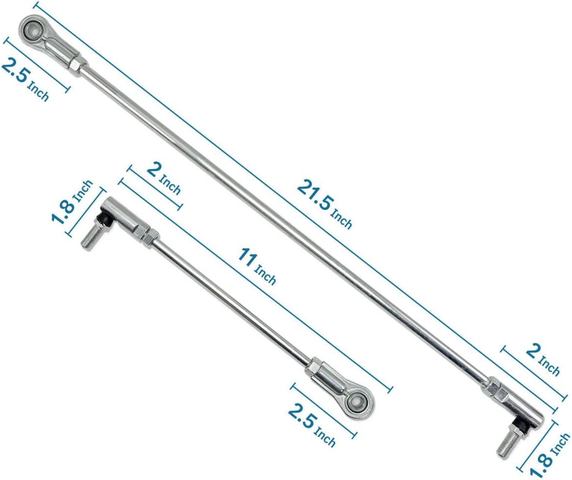 3/8-24 Short & Long Tie Rod Set w/Ends Replacement Fits Yerf Dog Go Kart Cart