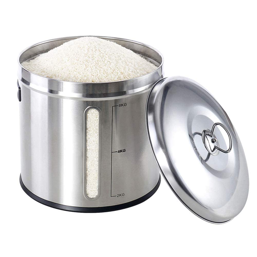 Boîte Hermétique En Acier Inoxydable 1000 Ml - Pour Riz, Café, Farine, Aliments Secs