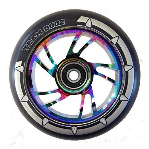 Team Dogz 1 x 100 mm Tourbillon Cur en Alliage et PU Noir Enfants Stunt Scooter de Roue Seul de Remplacement Compatible avec MGP, Blunt, Grit, Slamm Scooters, Rainbow Core