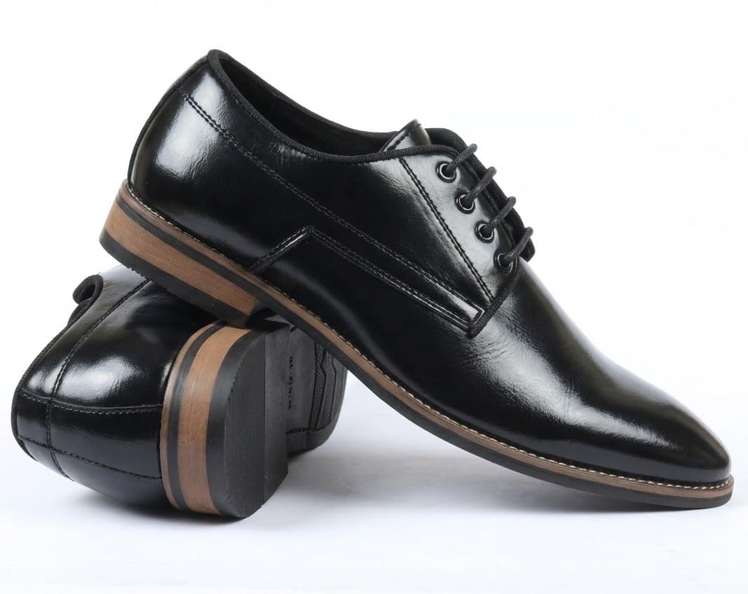 Zapatos de vestir clásicos de punta lisa para hombre