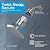 SparkPod Luxury Filtered Shower Head Set 23 Stage Shower Filter - Reduces Chlorine and Heavy Metals - High Pressure Showerhead Filter (6" Square, Luxury Polished Chrome)