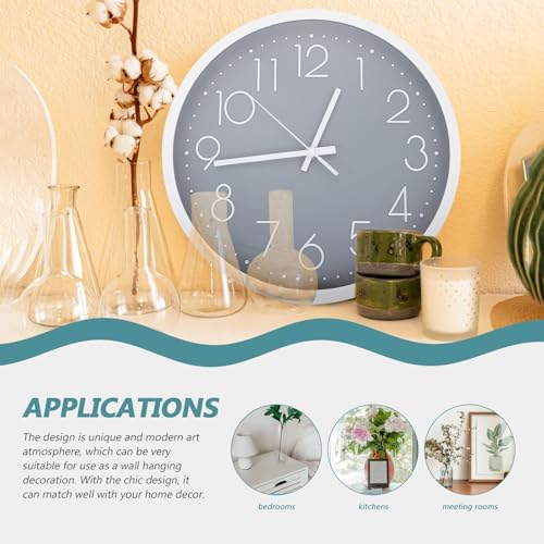 Horloge murale silencieuse sans tic-tac plastique résistant Uonlytech