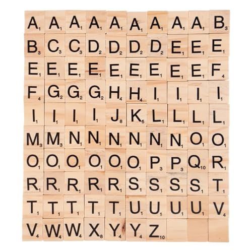 Fichas de madera para Scrabble 6 sets letras y números miniatura 1